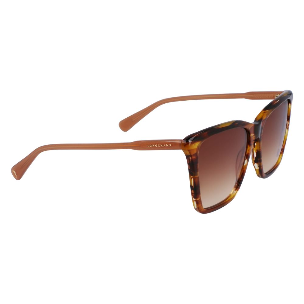 Lunettes de soleil Longchamp en acétate marron