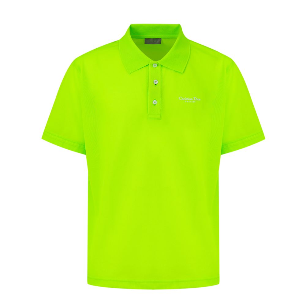 Polo en coton vert Dior