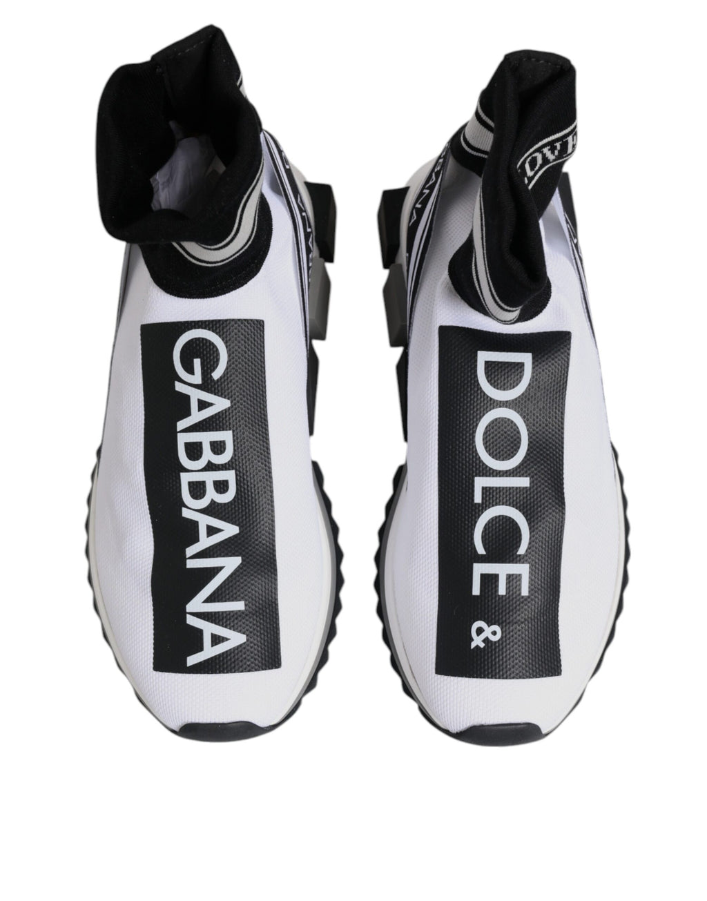 Baskets chaussettes Dolce &amp; Gabbana Sorrento blanches et noires