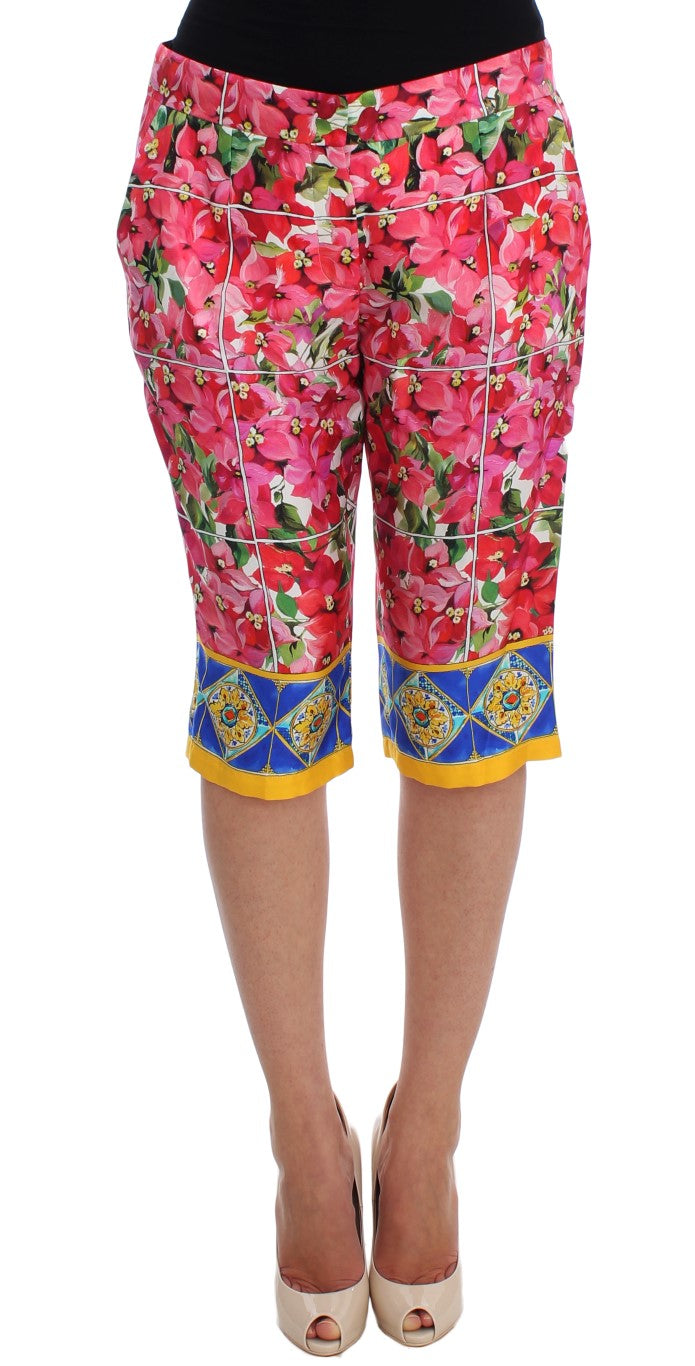 Dolce &amp; Gabbana Pantalon Capri à Fleurs Multicolores