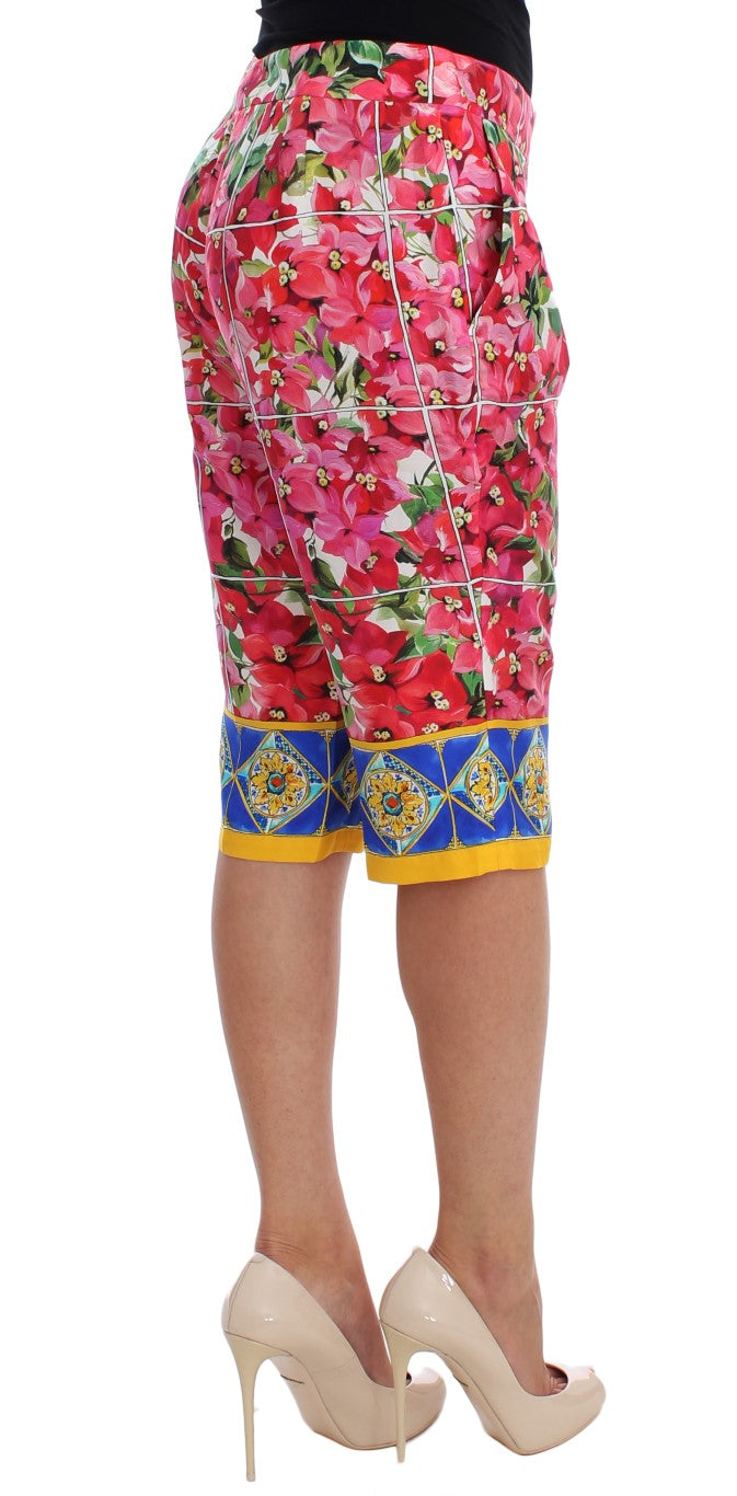 Dolce &amp; Gabbana Pantalon Capri à Fleurs Multicolores