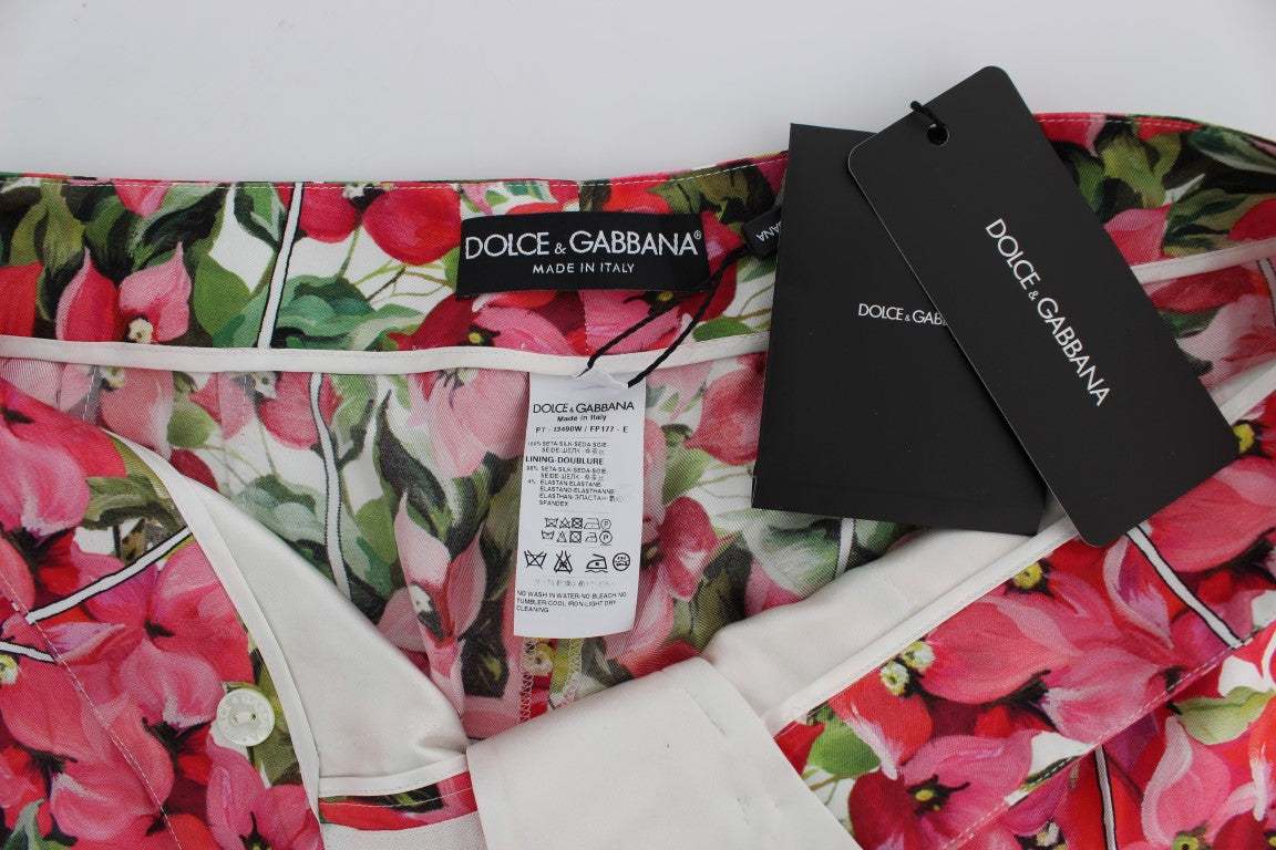 Dolce &amp; Gabbana Pantalon Capri à Fleurs Multicolores