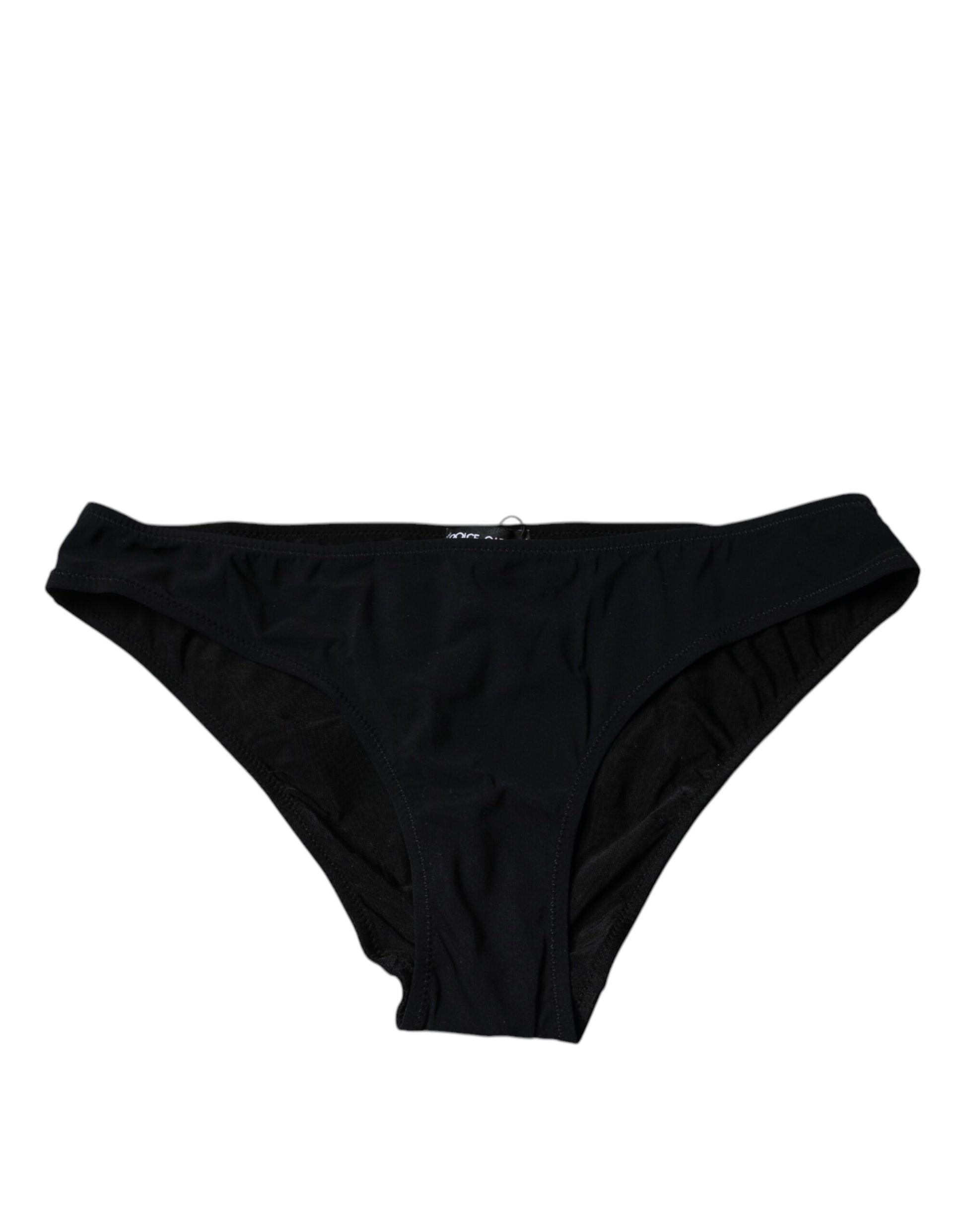 Culotte taille moyenne en nylon extensible noir Dolce &amp; Gabbana