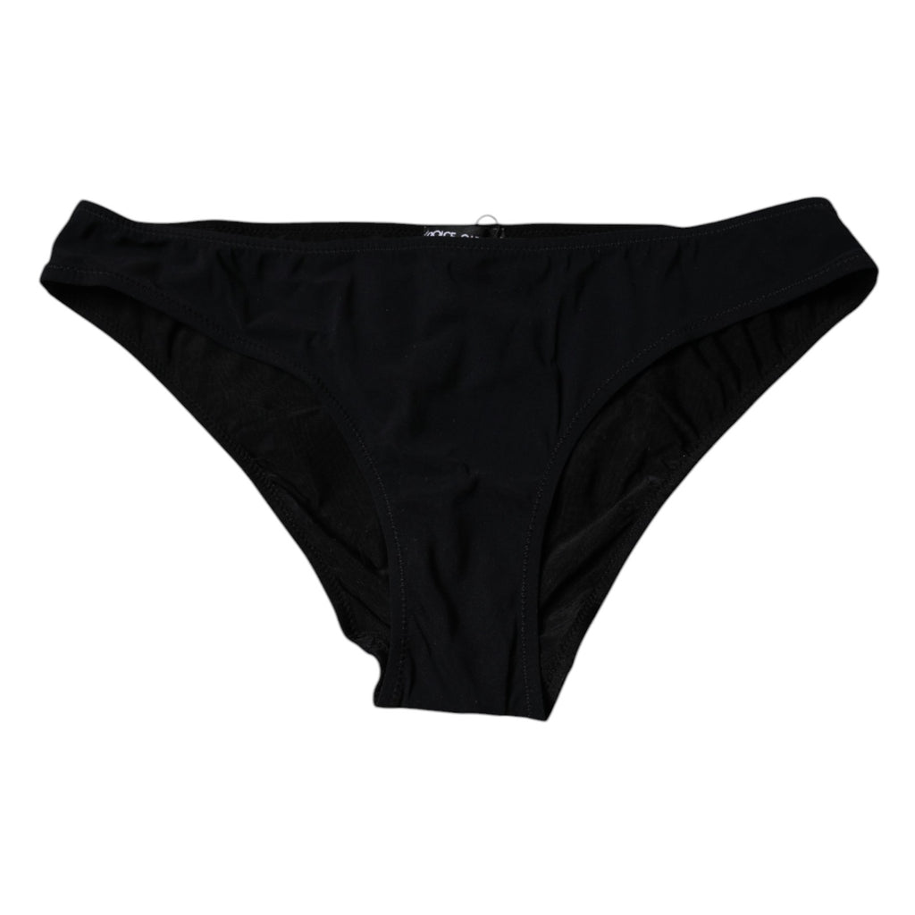 Culotte taille moyenne en nylon extensible noir Dolce &amp; Gabbana