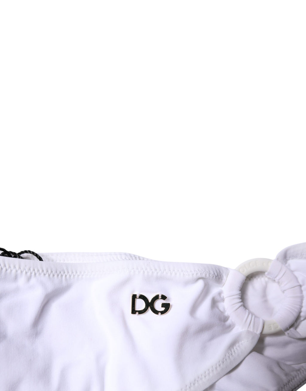 Bas de bikini Dolce &amp; Gabbana en nylon blanc