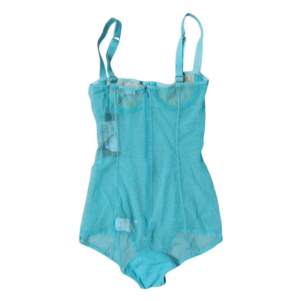 Dolce &amp; Gabbana Sous-vêtement soutien-gorge balconnet en tulle bleu
