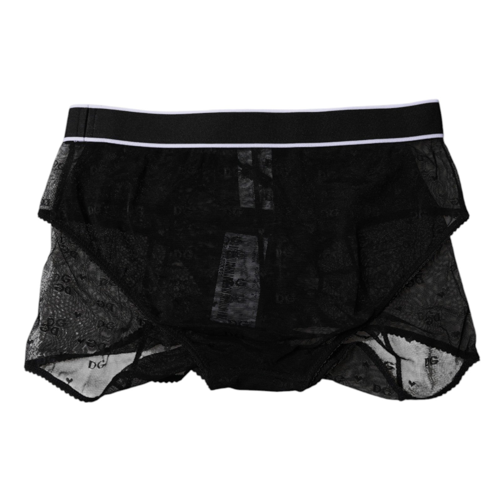Culotte taille moyenne en tulle et nylon noir Dolce &amp; Gabbana