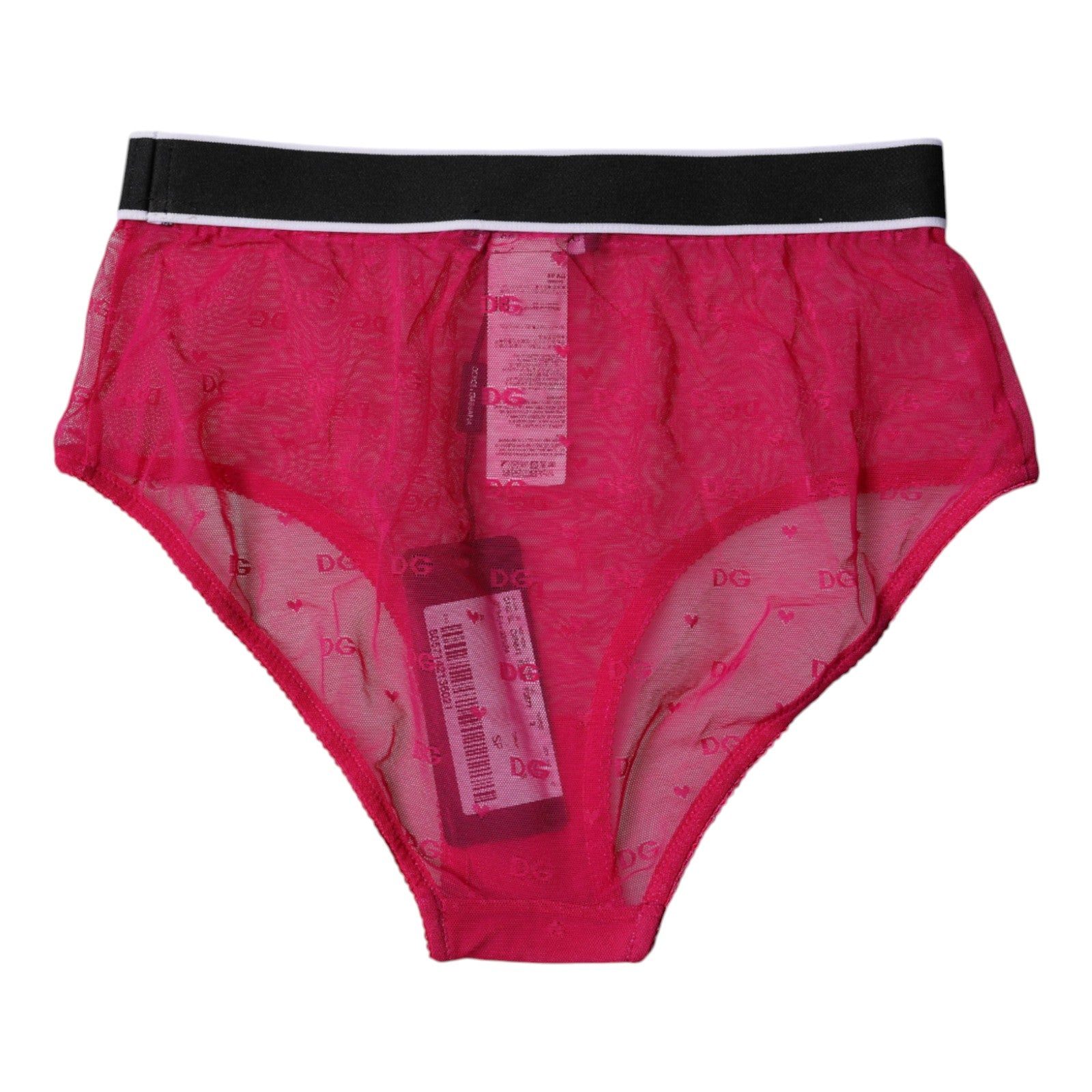 Culotte taille moyenne en nylon tulle fuchsia Dolce &amp; Gabbana