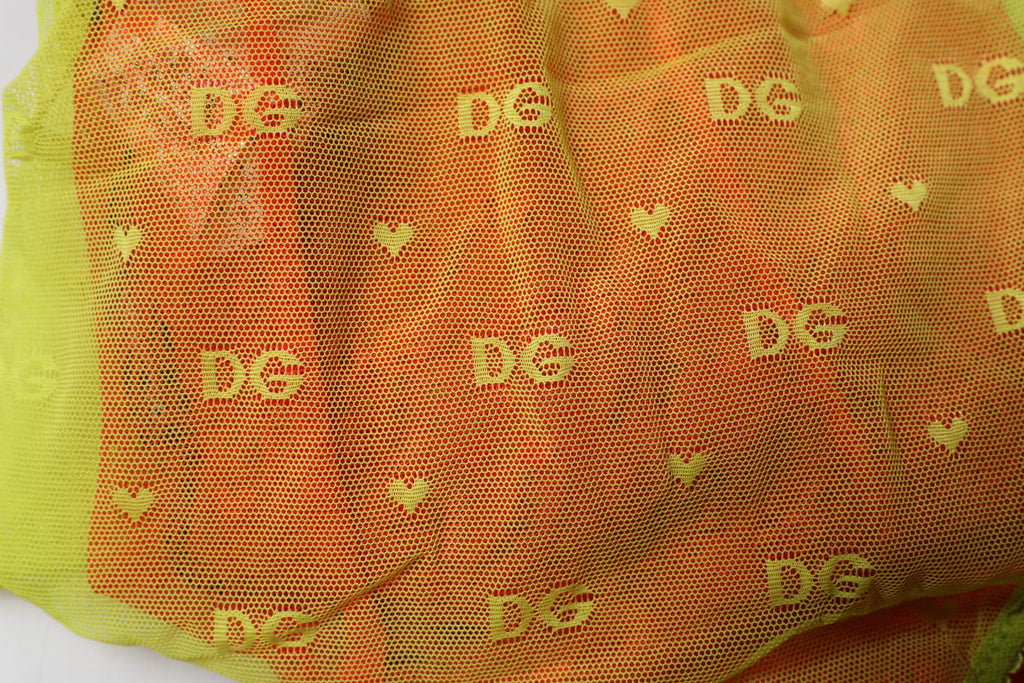 Culotte taille moyenne en tulle rouge et jaune Dolce &amp; Gabbana
