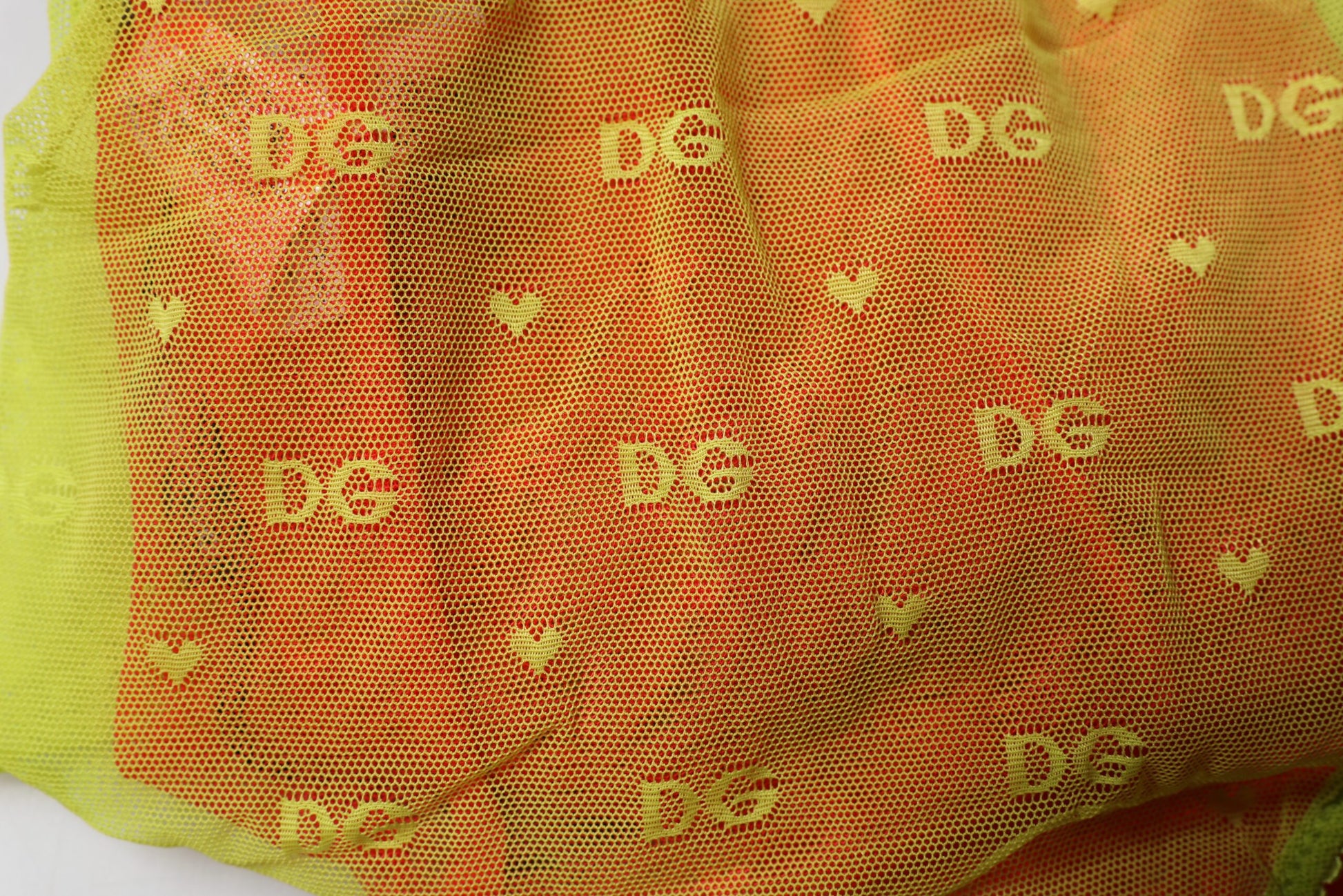 Culotte taille moyenne en tulle rouge et jaune Dolce &amp; Gabbana