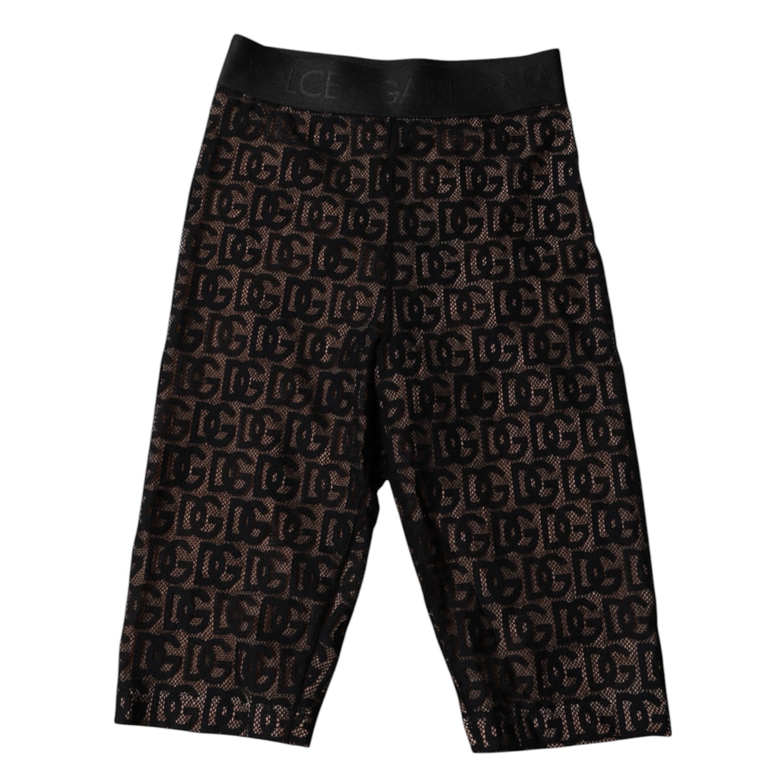 Collants courts à logo monogramme noir Dolce &amp; Gabbana