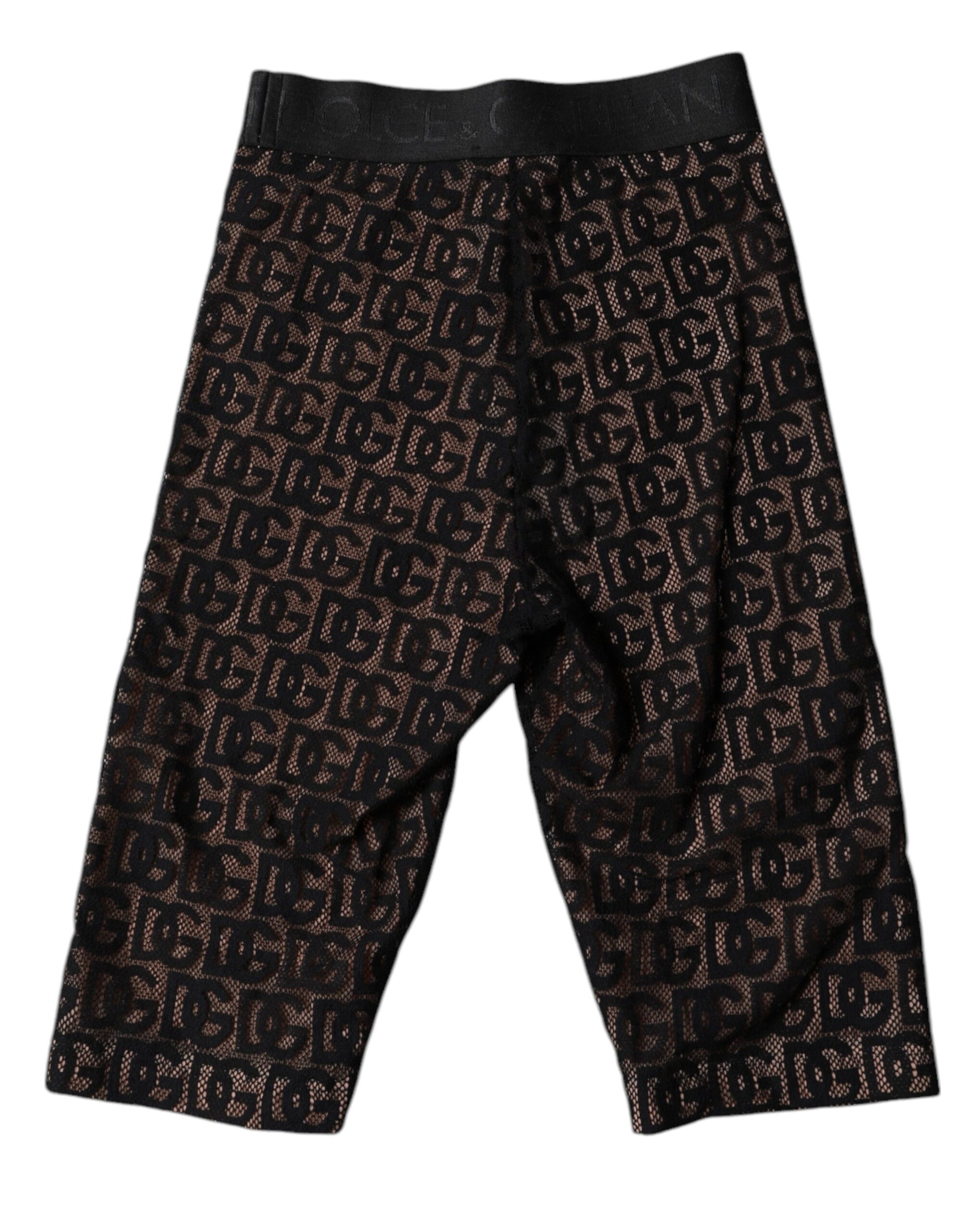 Collants courts à logo monogramme noir Dolce &amp; Gabbana