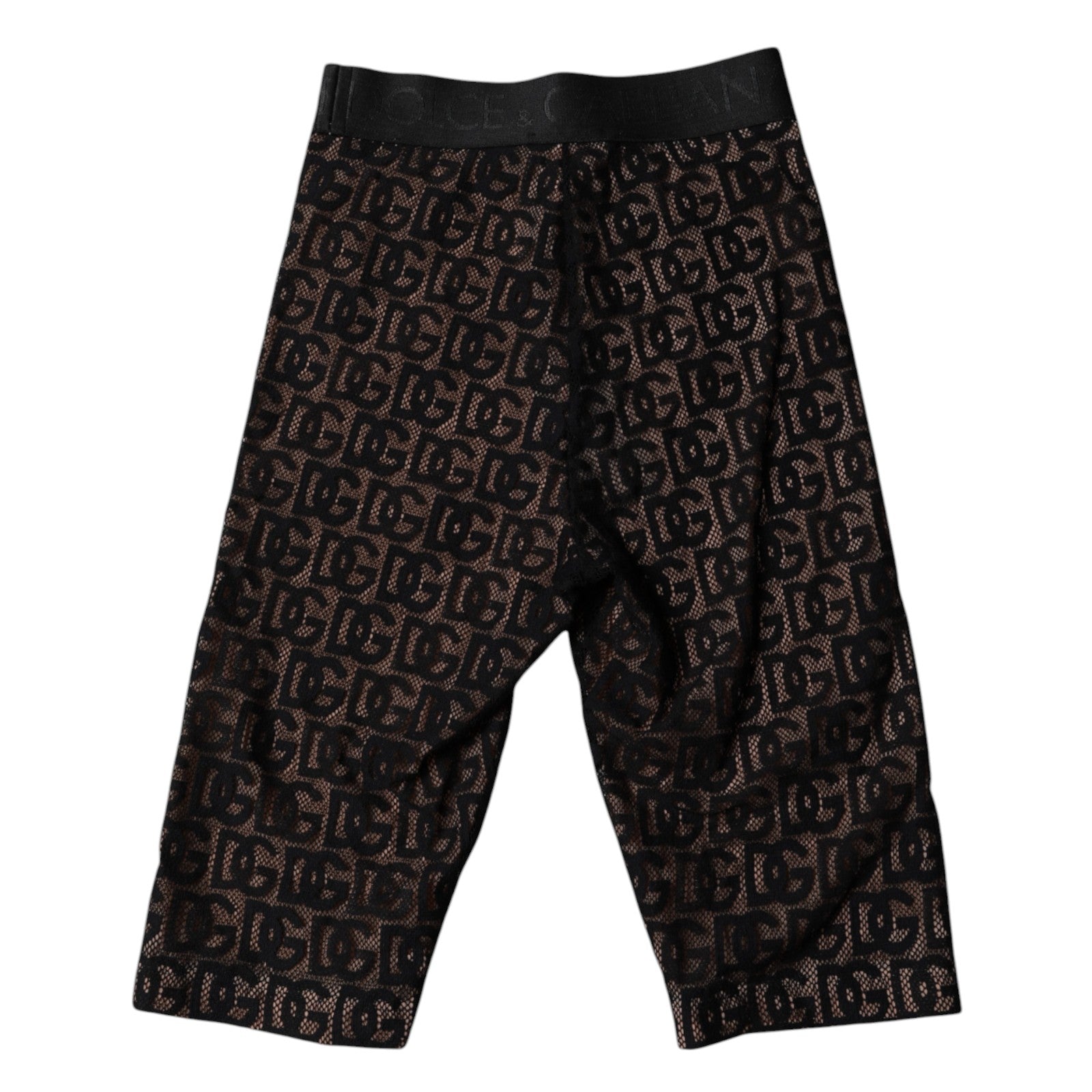 Collants courts à logo monogramme noir Dolce &amp; Gabbana