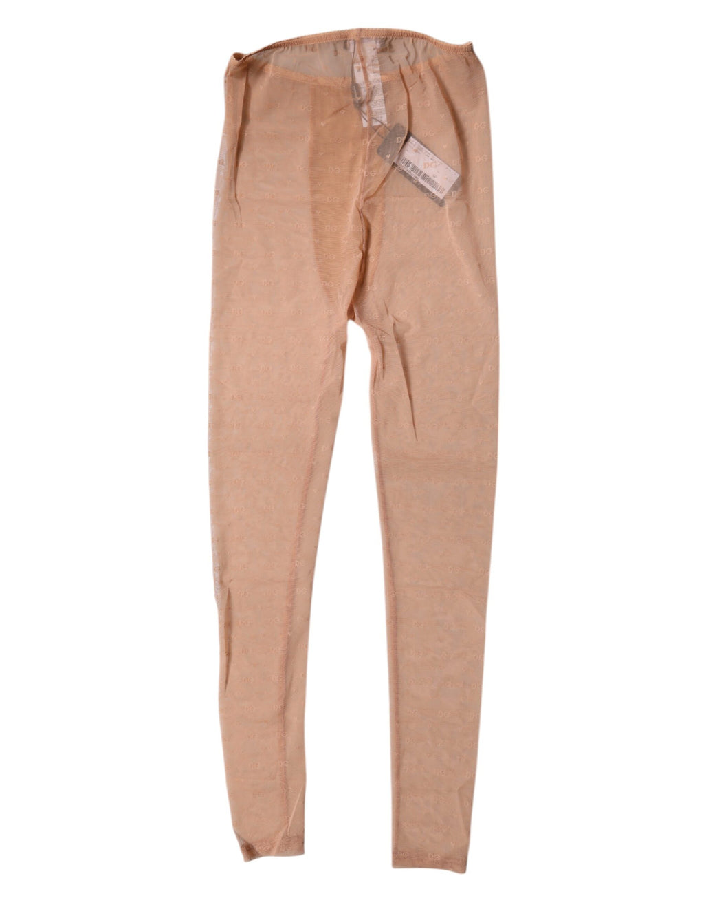 Dolce &amp; Gabbana Pantalon de lingerie en dentelle beige nude avec logo