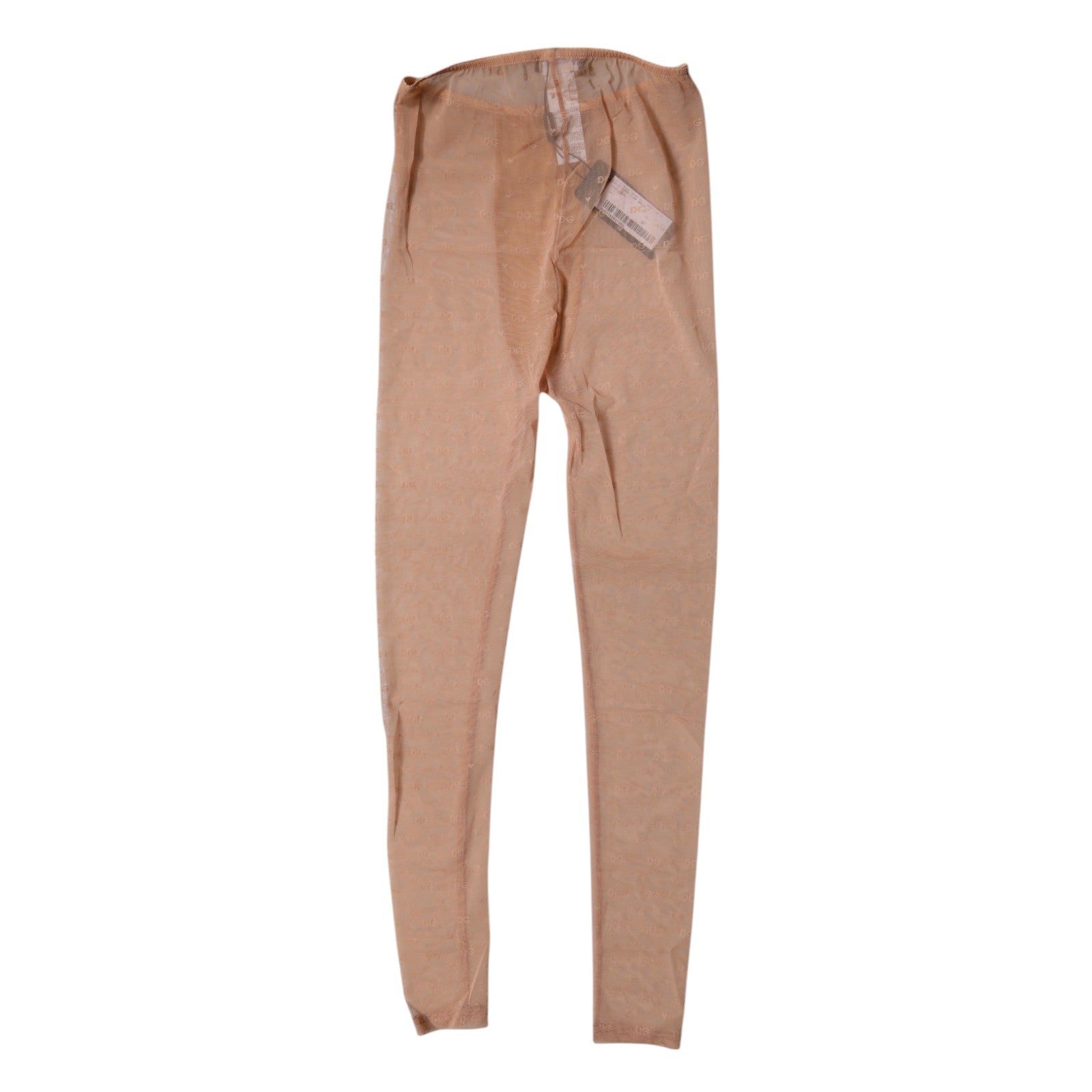 Dolce &amp; Gabbana Pantalon de lingerie en dentelle beige nude avec logo
