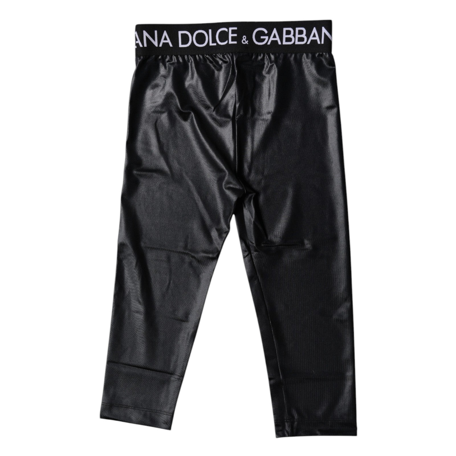 Dolce &amp; Gabbana Collants courts en nylon à logo noir Sous-vêtements