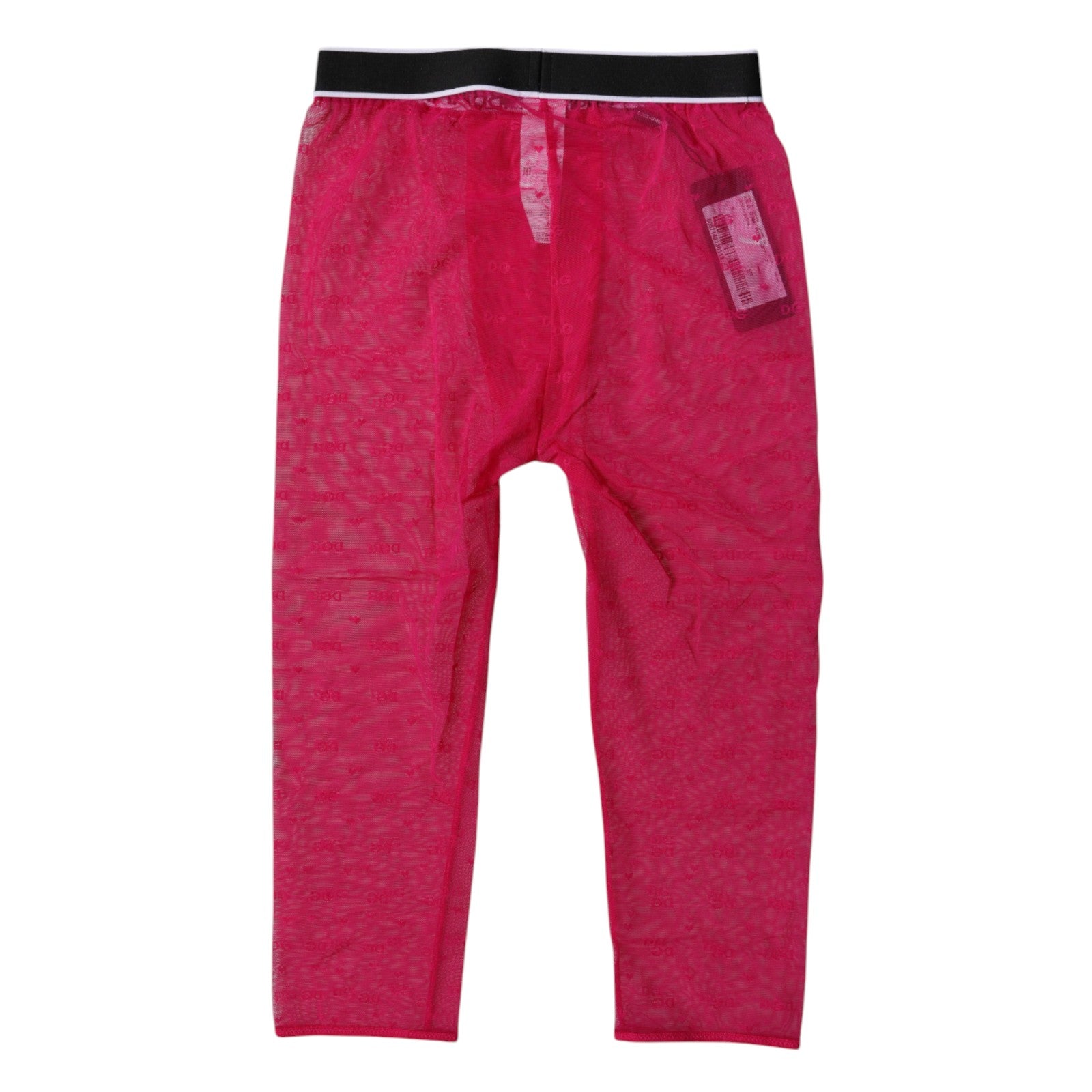 Dolce &amp; Gabbana Collants courts en nylon fuchsia avec logo DG