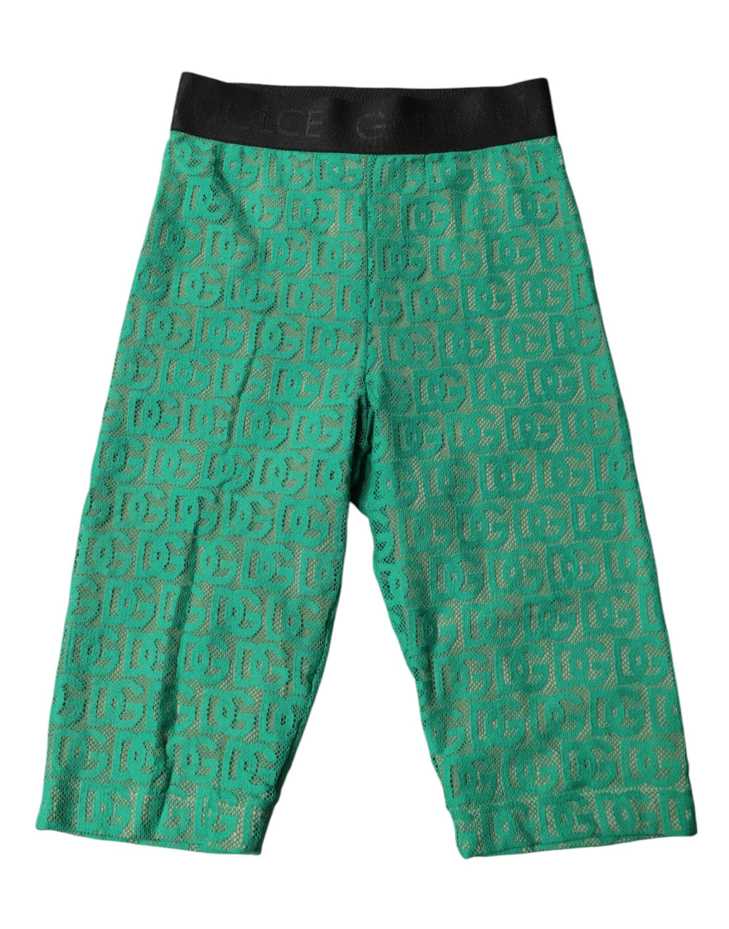 Collants courts Dolce &amp; Gabbana à logo vert et monogramme