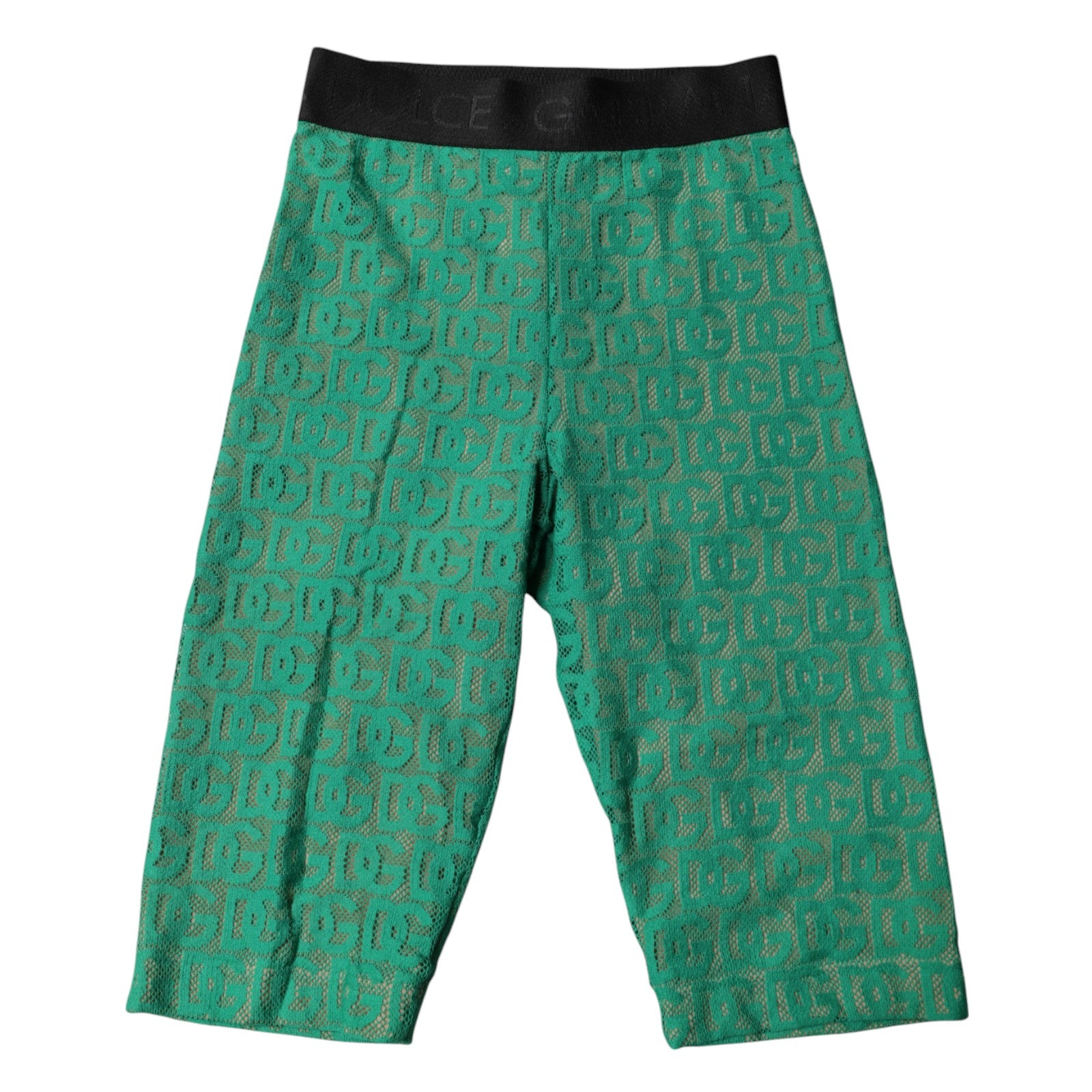 Collants courts Dolce &amp; Gabbana à logo vert et monogramme