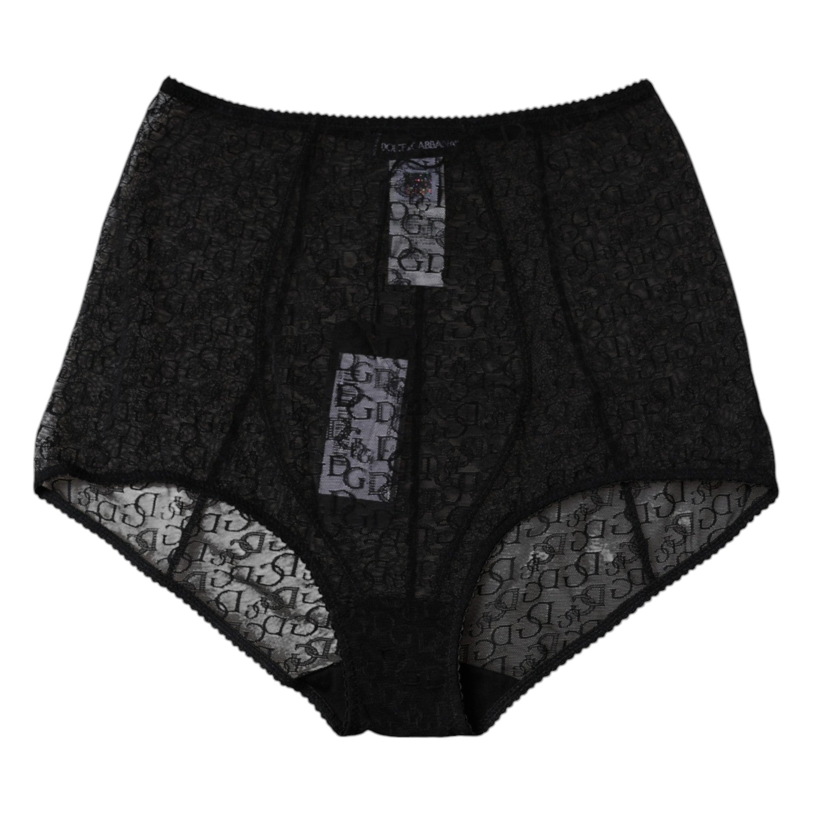 Culotte taille haute à logo noir Dolce &amp; Gabbana