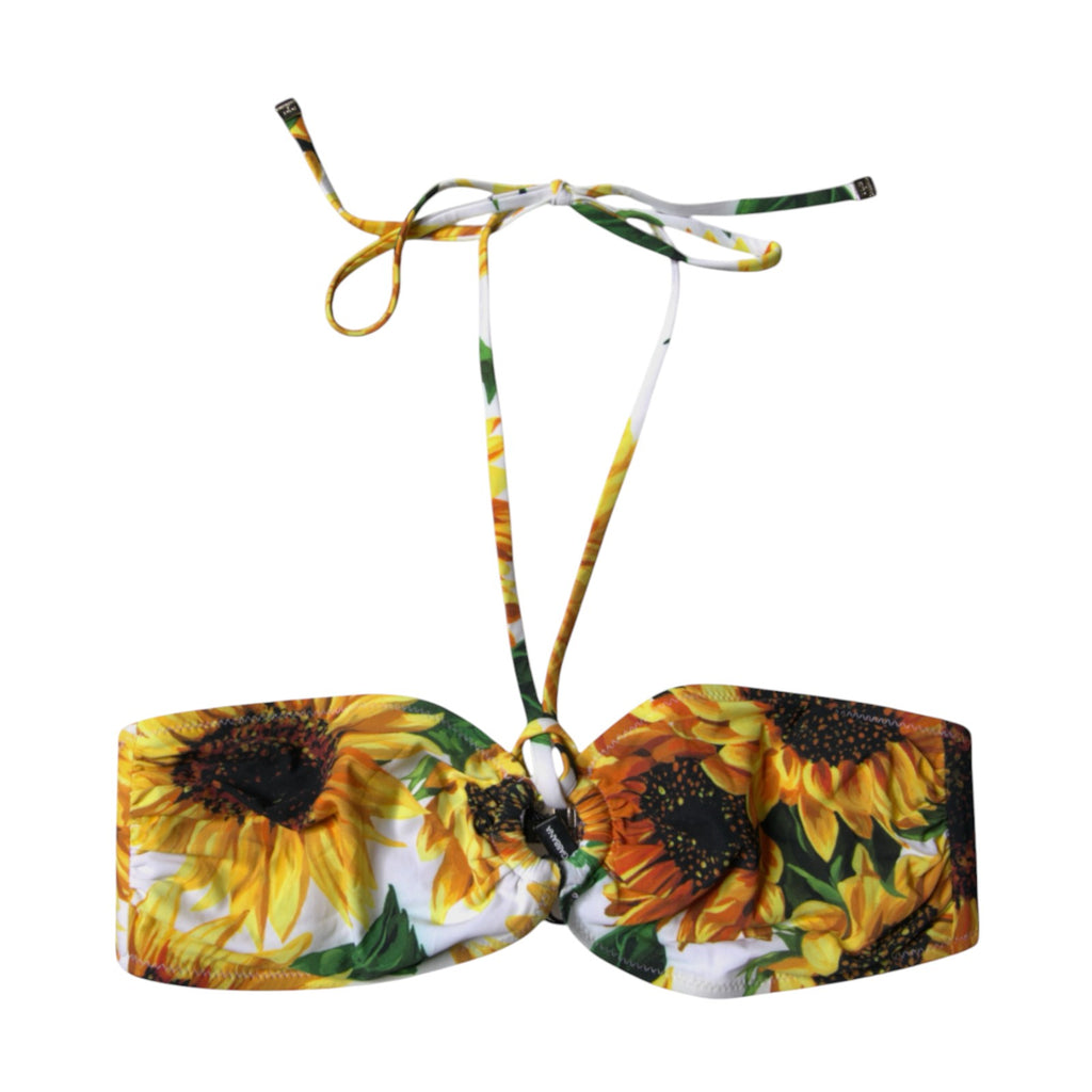 Haut de bikini à fleurs multicolores Dolce &amp; Gabbana