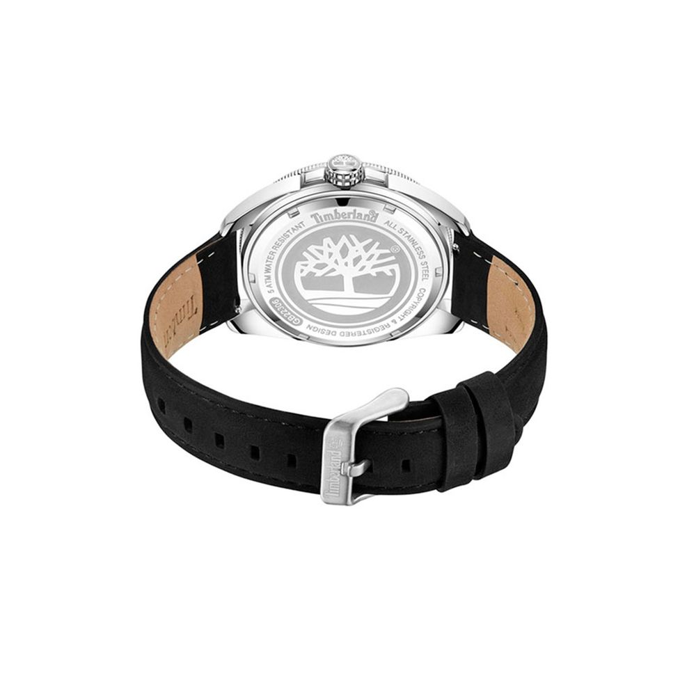 Montre Timberland en cuir noir