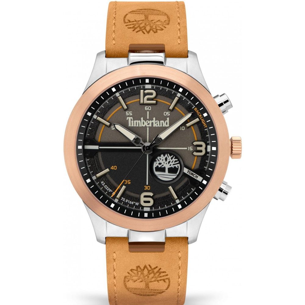Montre Timberland en cuir marron