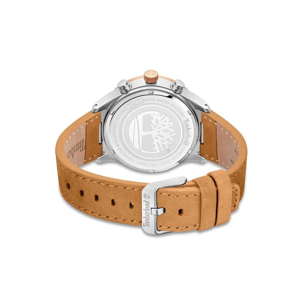 Montre Timberland en cuir marron