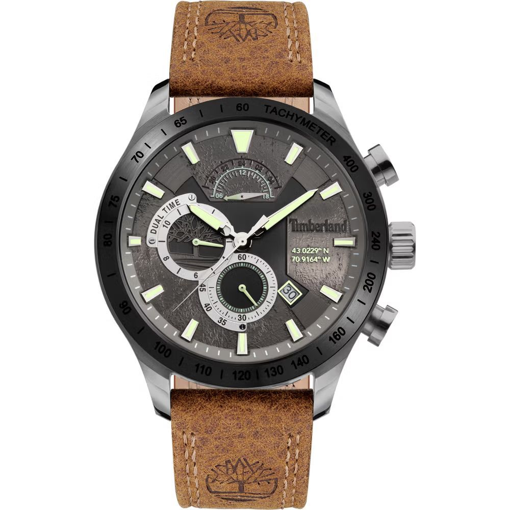 Montre Timberland en cuir marron