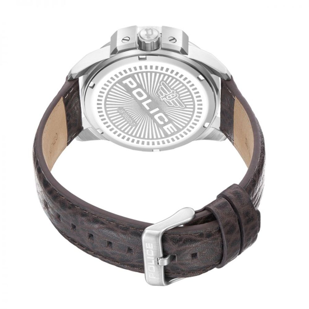 Montre Police en cuir marron