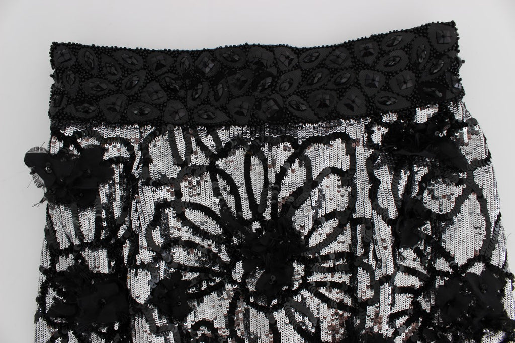 Mini-short à paillettes noires Dolce &amp; Gabbana 