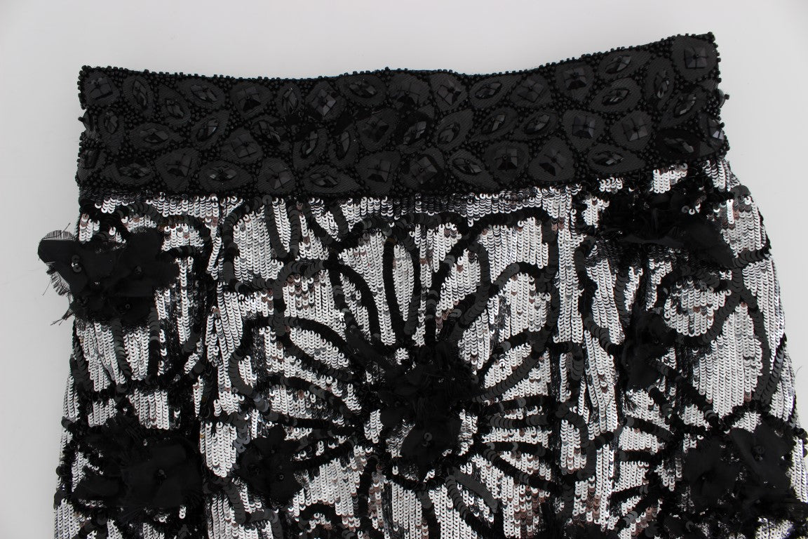 Mini-short à paillettes noires Dolce &amp; Gabbana 