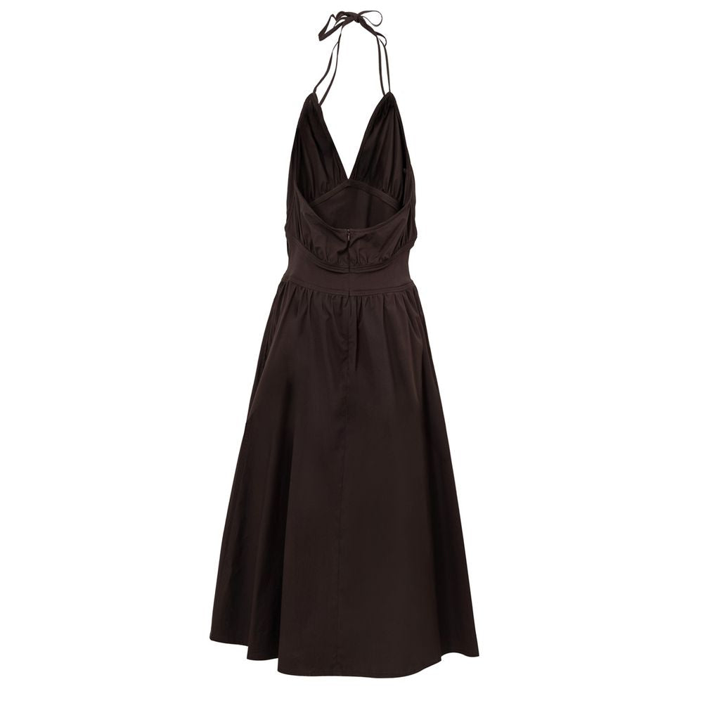 Bottega Veneta - Robe longue en coton marron