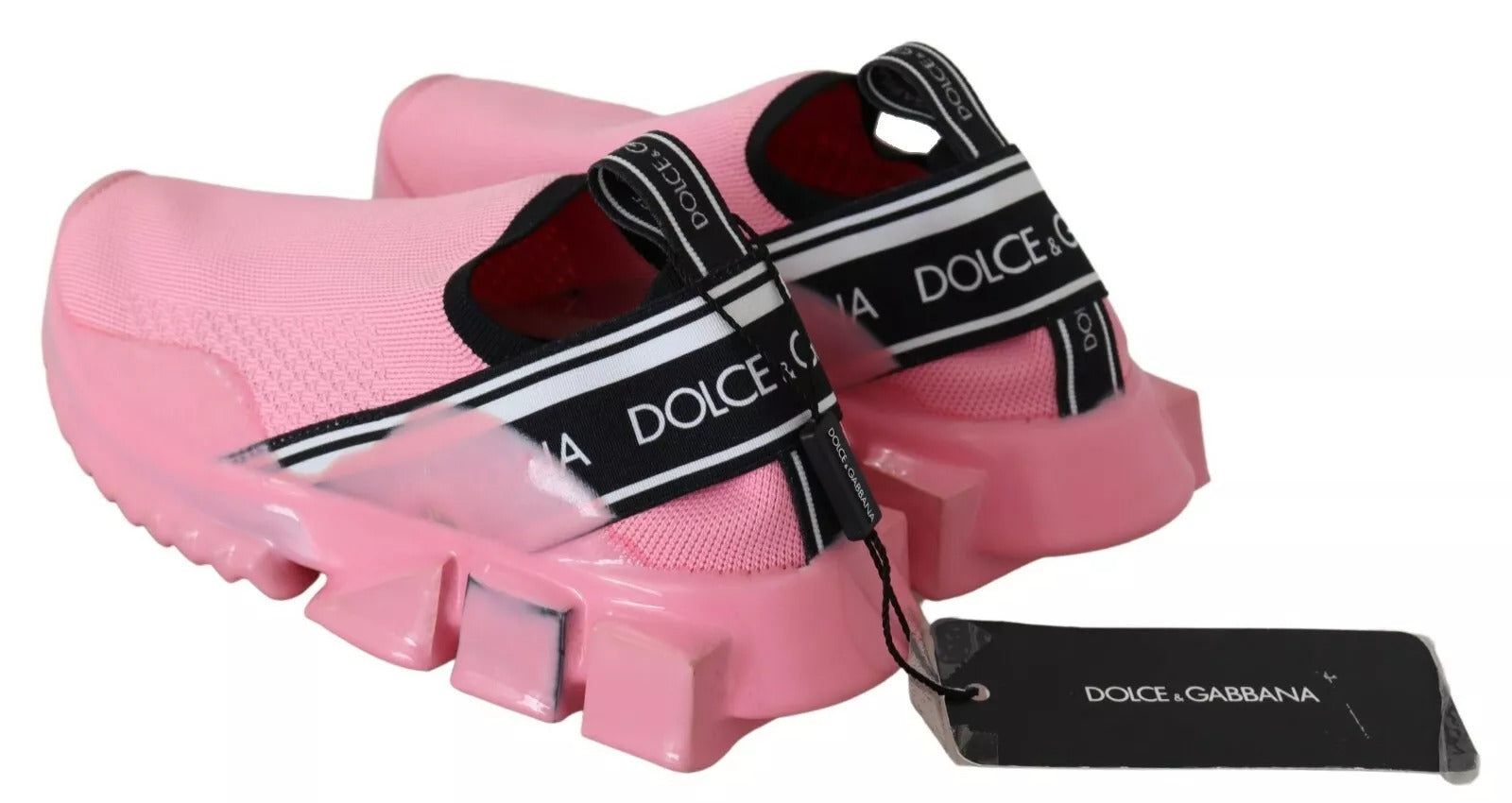Baskets basses roses Sorrento de Dolce &amp; Gabbana, chaussures décontractées à enfiler