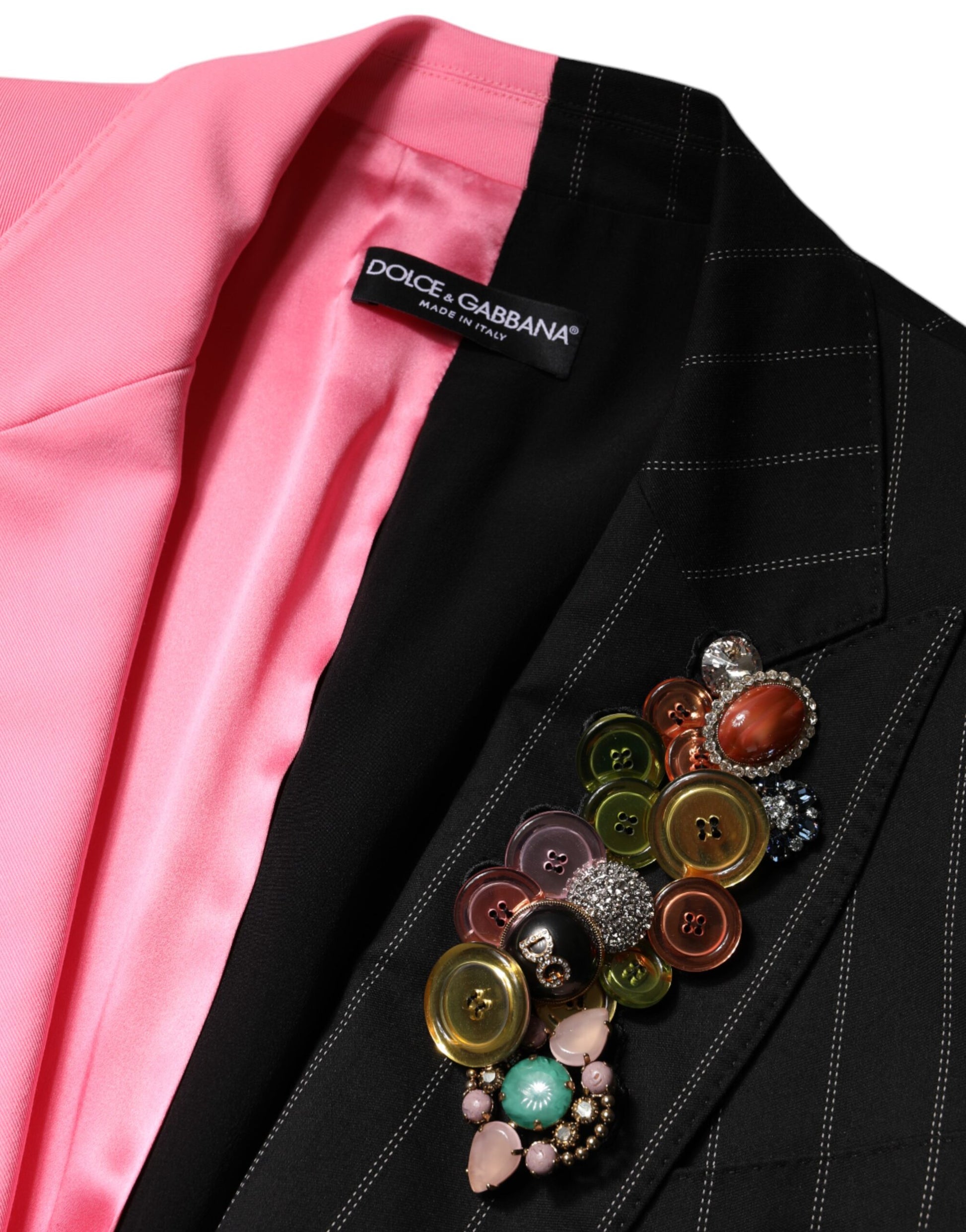 Dolce &amp; Gabbana - Manteau à ornements patchwork multicolore