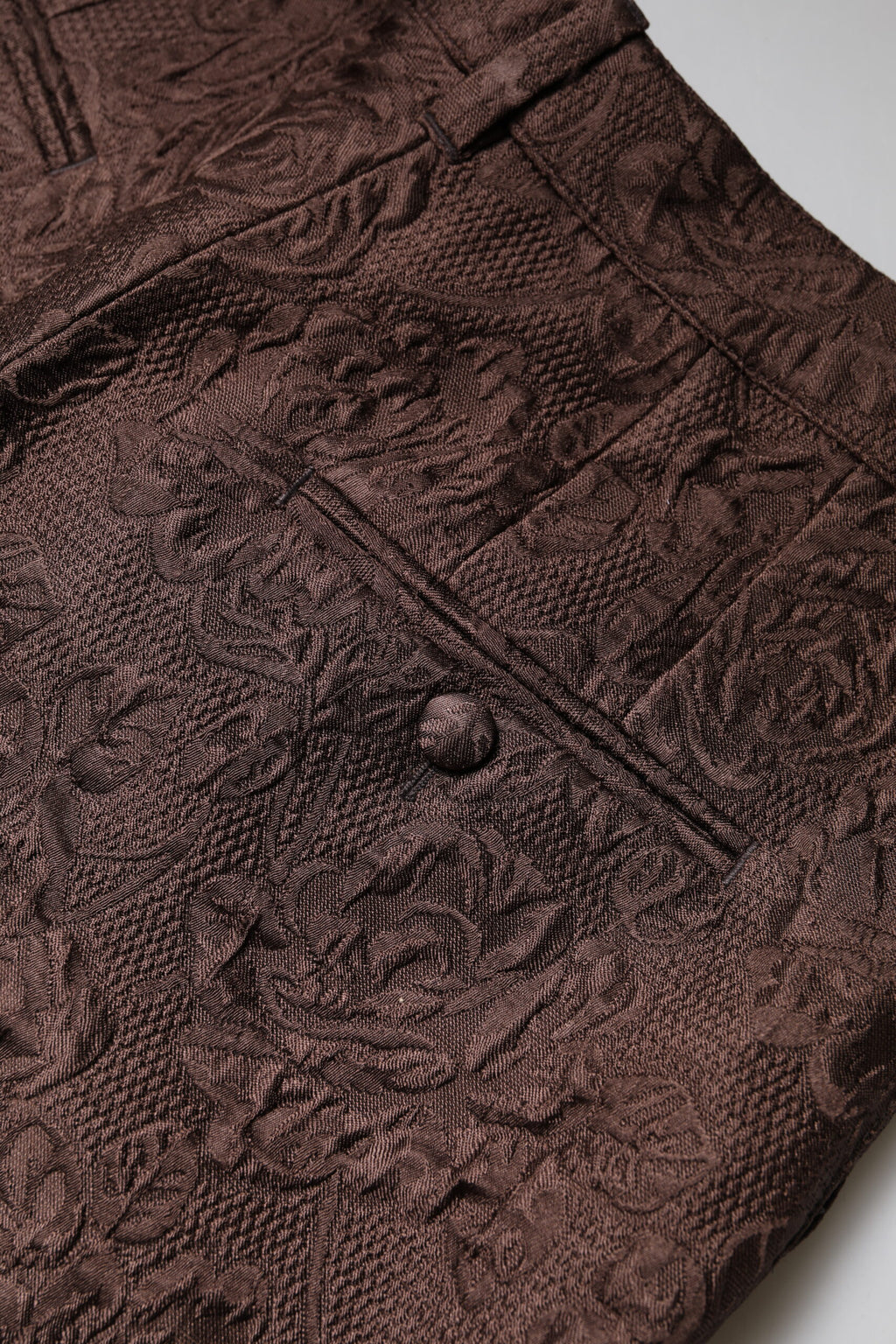 Mini-short taille moyenne en brocart floral marron Dolce &amp; Gabbana