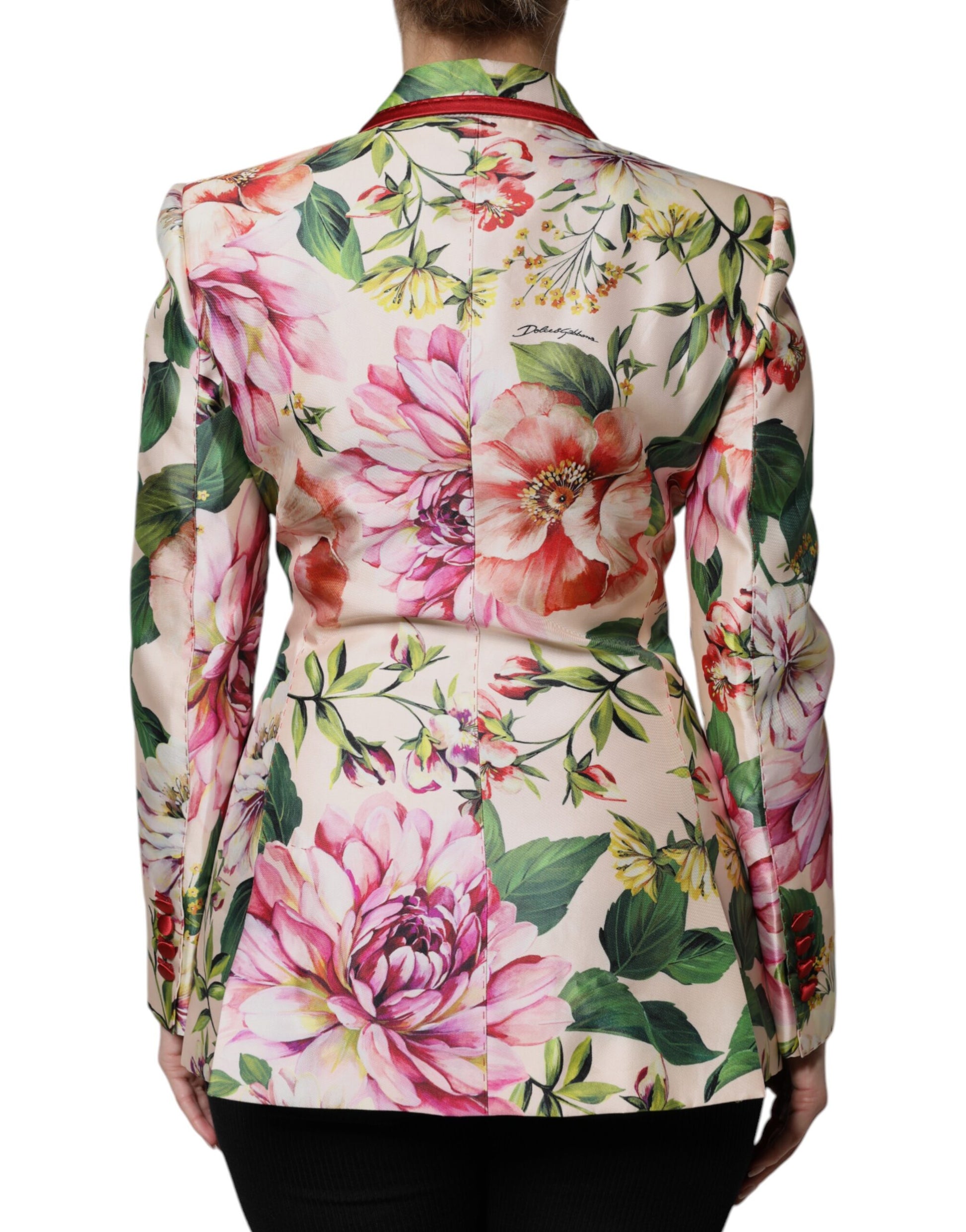 Veste croisée à fleurs multicolores Dolce &amp; Gabbana