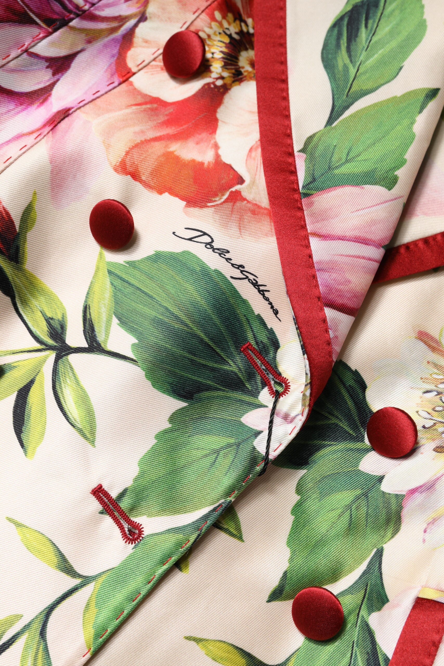 Veste croisée à fleurs multicolores Dolce &amp; Gabbana
