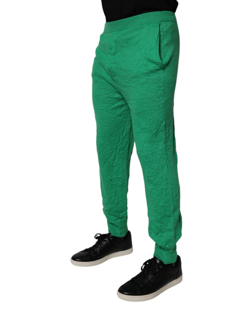 Pantalon décontracté vert en coton à taille élastique pour homme Dsquared²