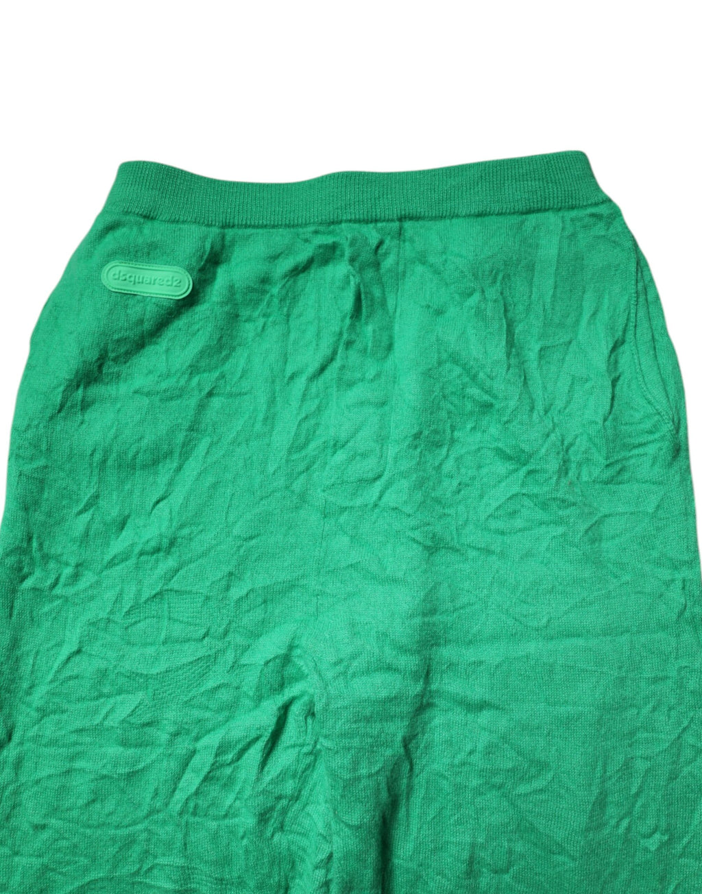 Pantalon décontracté vert en coton à taille élastique pour homme Dsquared²