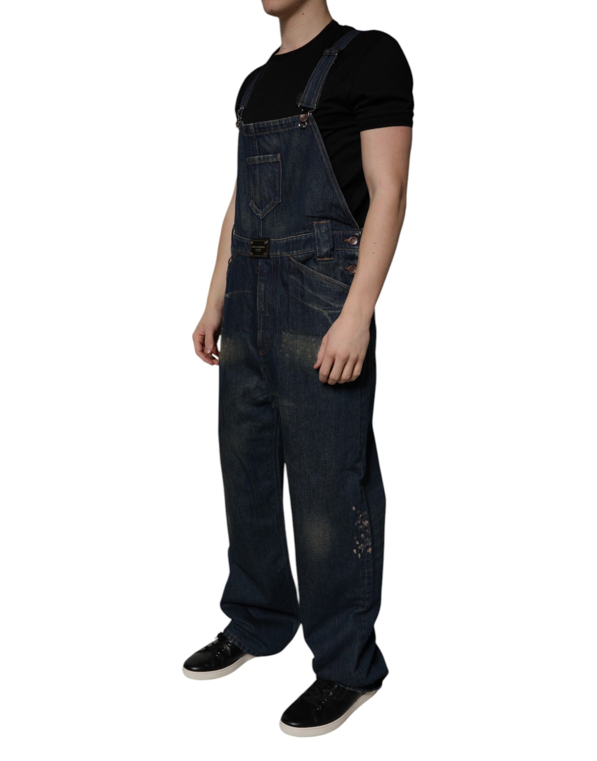 Combinaison en jean bleu foncé pour homme Dolce &amp; Gabbana