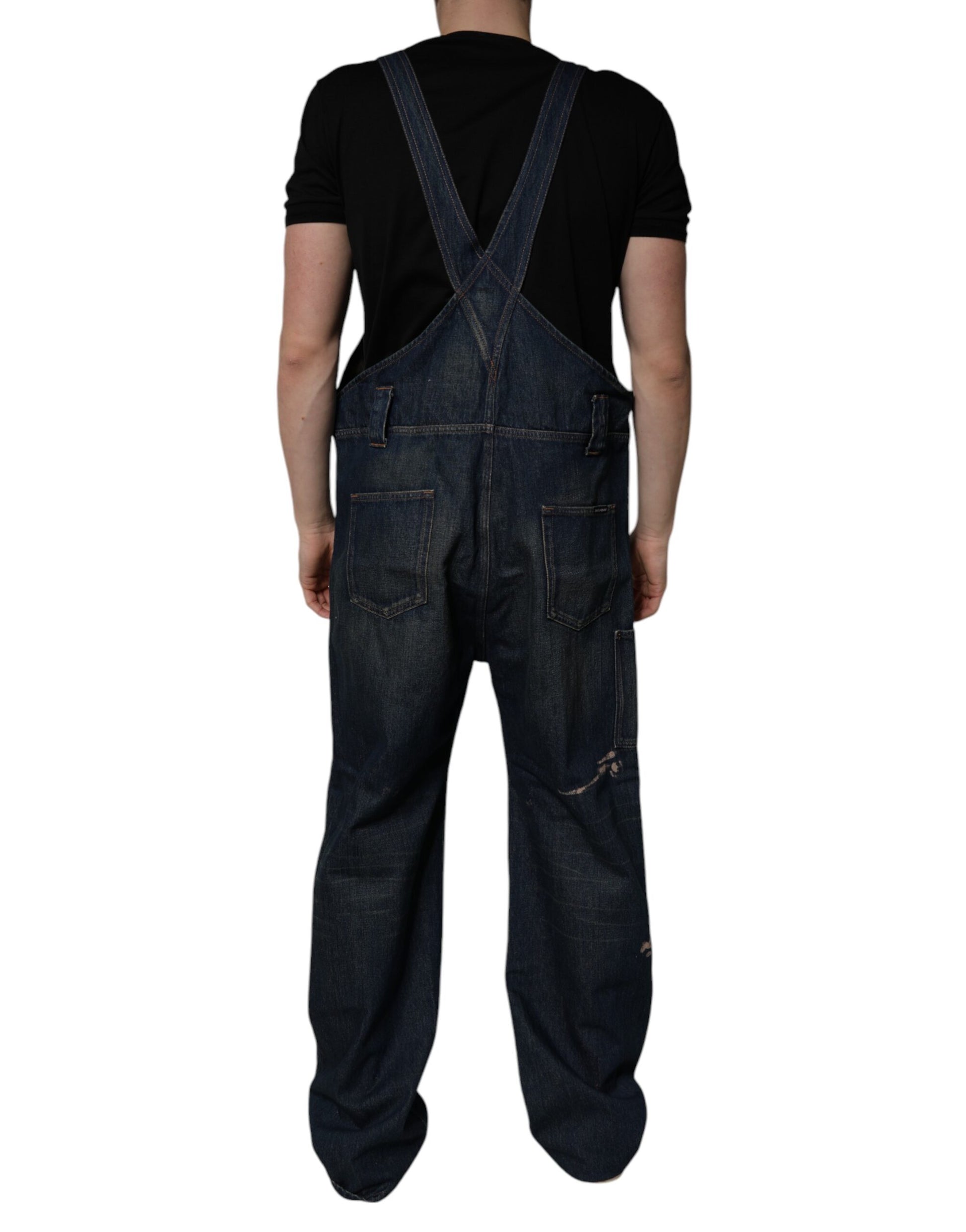 Combinaison en jean bleu foncé pour homme Dolce &amp; Gabbana