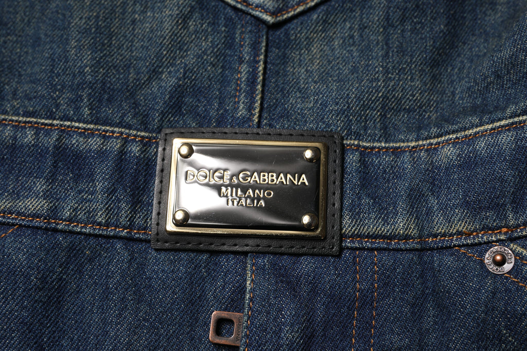 Combinaison en jean bleu foncé pour homme Dolce &amp; Gabbana