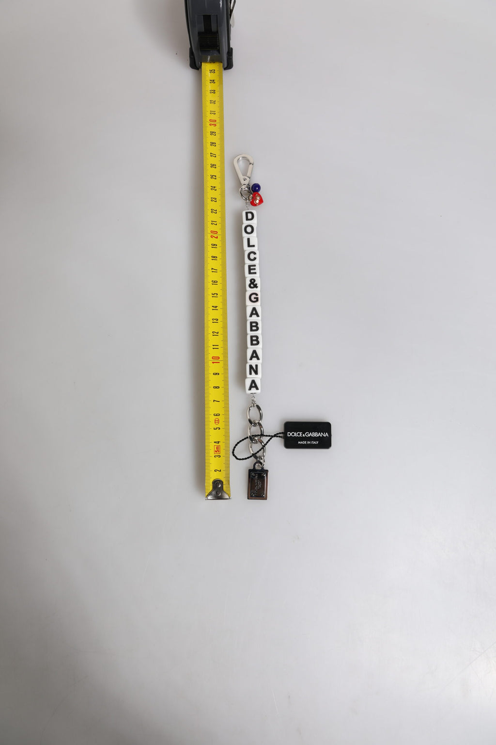 Bracelet à breloques Dolce &amp; Gabbana en laiton argenté avec logo en forme de dés
