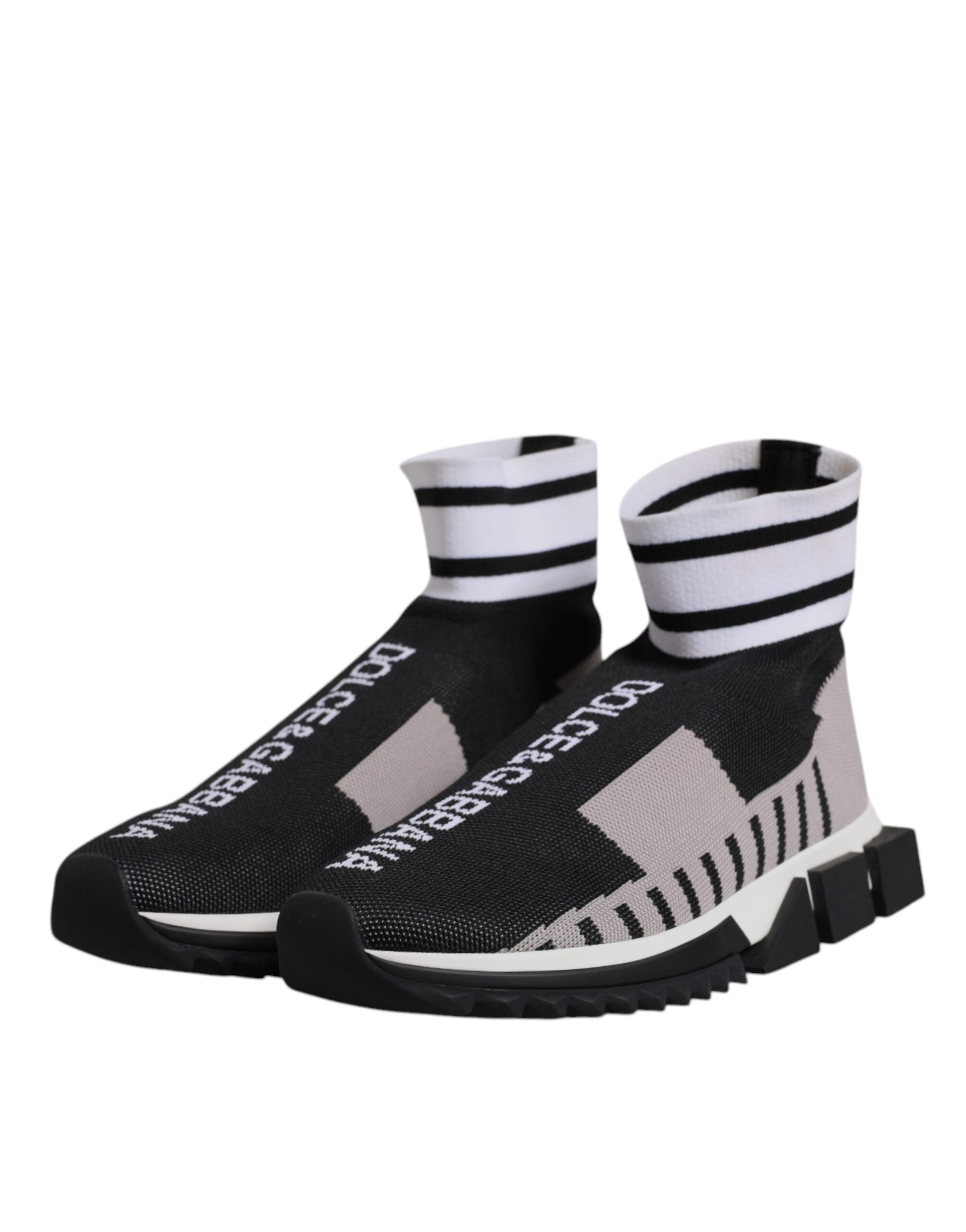 Baskets à chaussettes noires et grises Sorrento Dolce &amp; Gabbana pour femmes