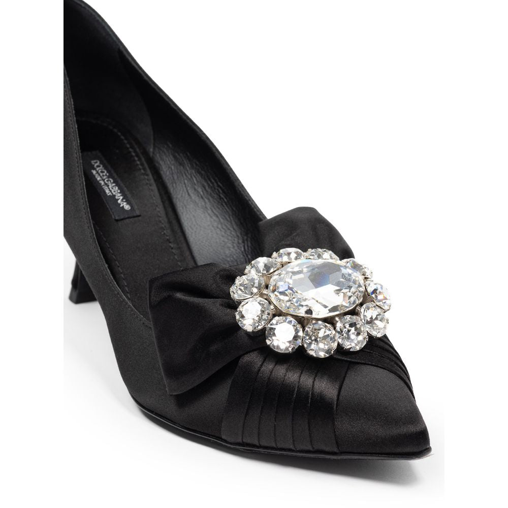 Escarpin en viscose noire Dolce &amp; Gabbana