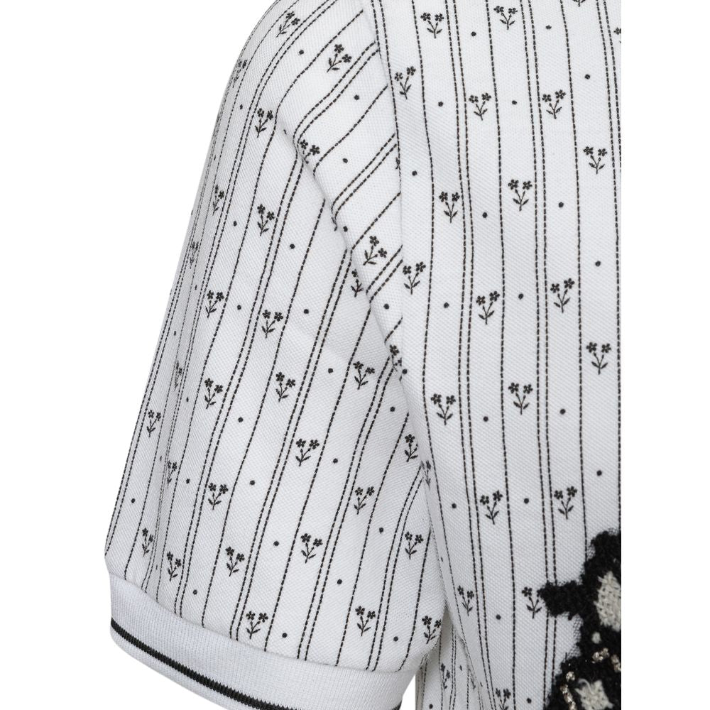 Polo en coton blanc Dolce &amp; Gabbana