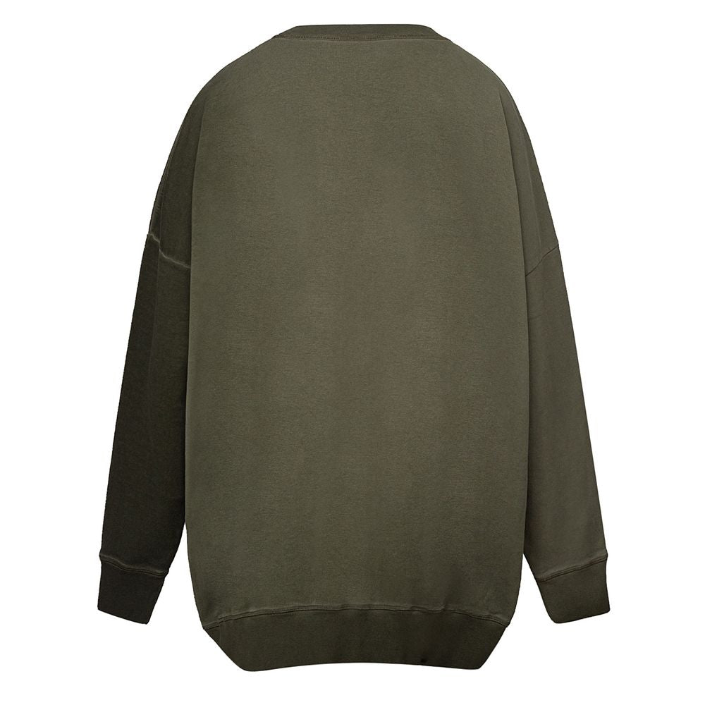Sweat à capuche en coton vert Dsquared²