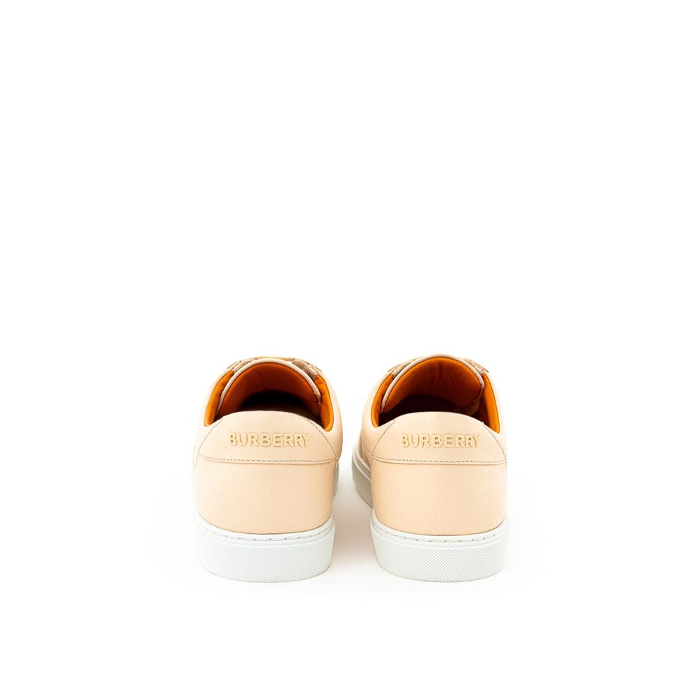 Baskets Burberry en cuir rose