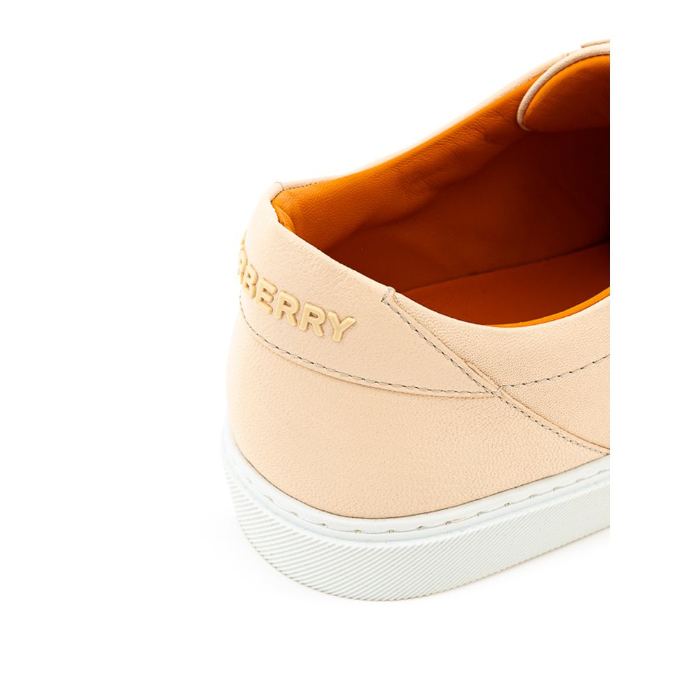 Baskets Burberry en cuir rose